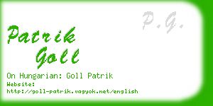 patrik goll business card